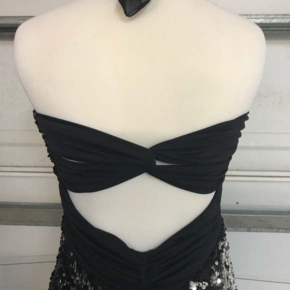 Speechless Stunning Black & Silver Sequin Long Gown - Picture 2 of 6